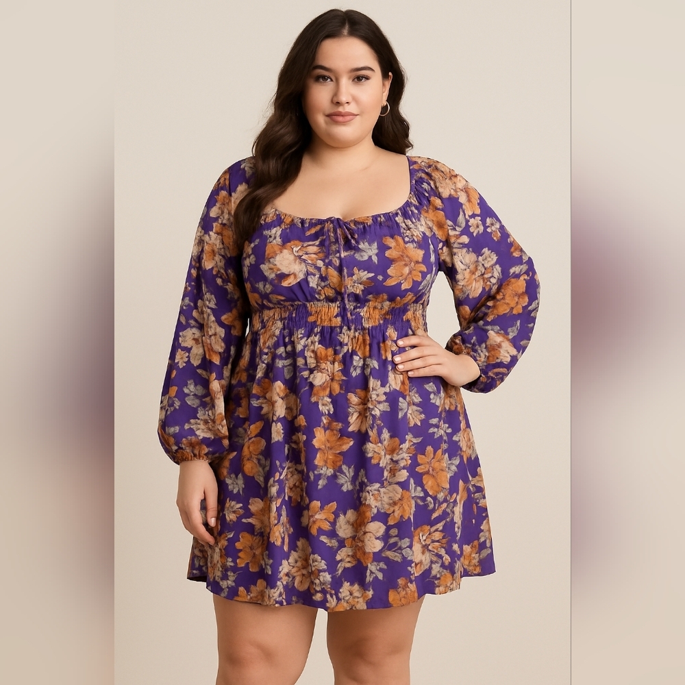 Spoiled Purple Floral Blouse